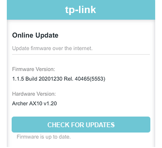 TP-Link Firmware Update